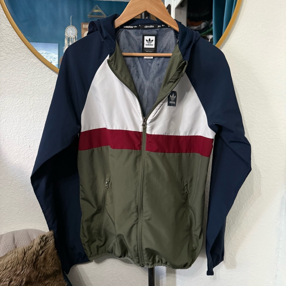 Adidas Navy, White, and Olive Jacket